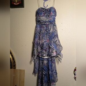DEB Elegant Blue and Purple Women's Dress size Small